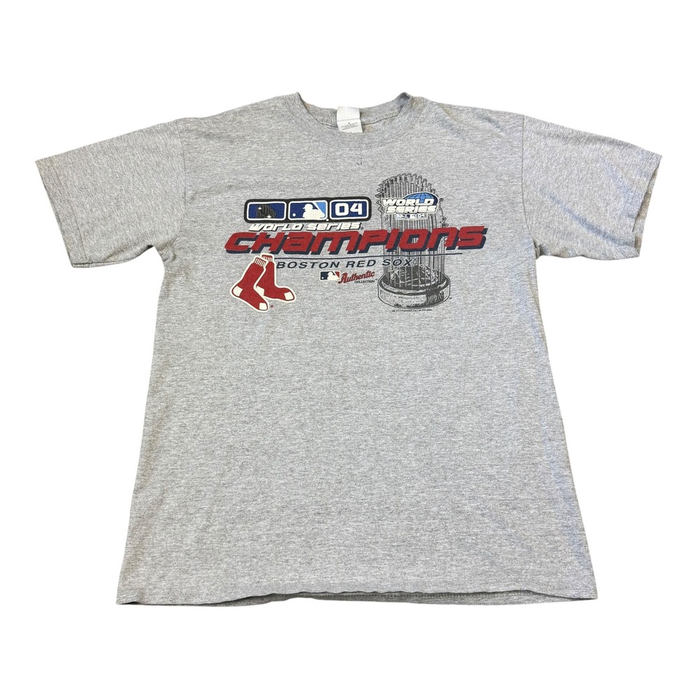 Vintage 2004 Gildan Boston Red Sox World Series Champions Shirt Men's M FLAWS